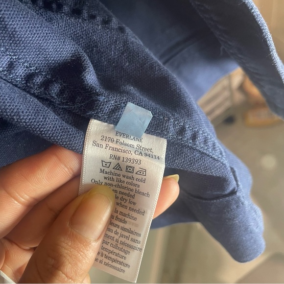 Everlane Men's navy Blue cotton Jacket - Picture 5 of 6